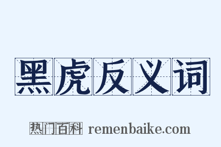 黑虎反义词是什么意思的图片